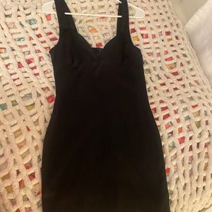 NWOT aritzia black silk sweetheart minidress